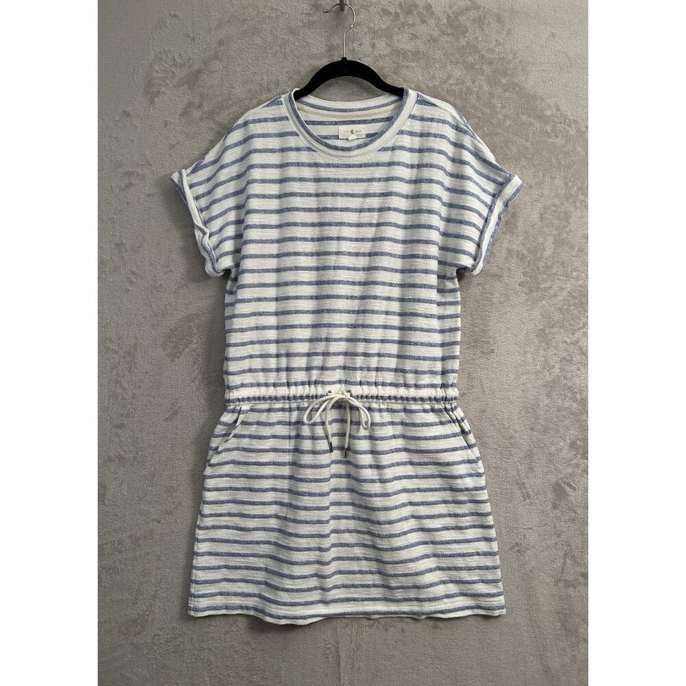 Lou & Grey Striped Dress Size Large Pockets Nautical Beachy Coastal Cover-Up